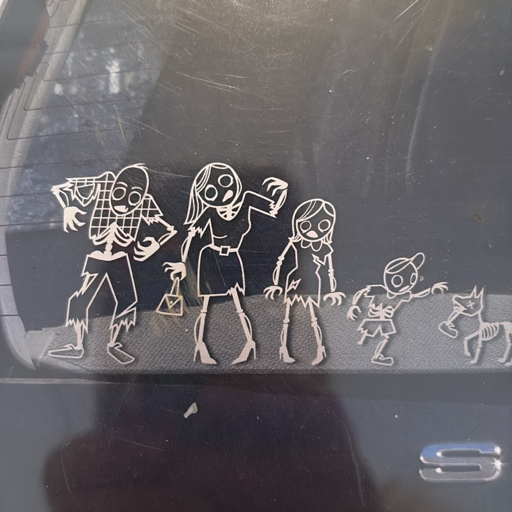 NWT Gamago Zombie Family Set of 9 Vinyl Car Stickers